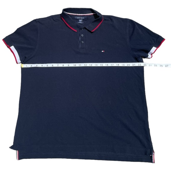 Navy Blue Tommy Hilfiger Polo Shirt (XL) - Picture 5 of 6
